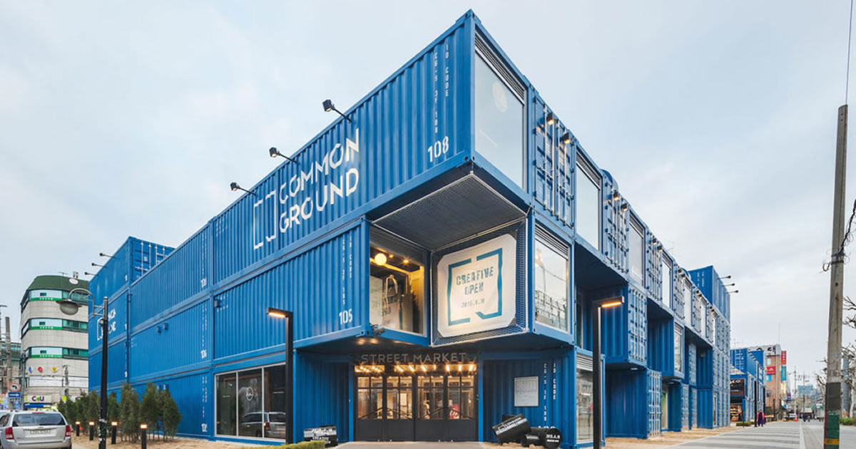 Common Ground Shopping Centre, built entirely with 200 Shipping Containers