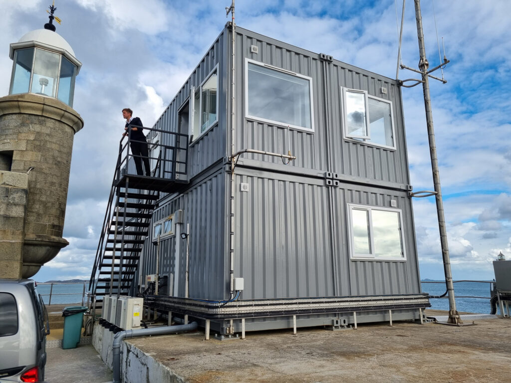 Gurnsey VTS modular building constructed with shipping containers